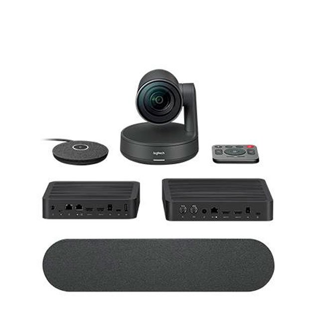 Logitech Rally Kit B2B ConferenceCam con Cámara 4K, Micrófono y Altavoz para Videoconferencias Profesionales
