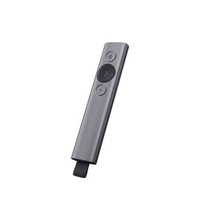 Puntero Logitech Spotlight Inalámbrico Bluetooth Gris – 90 Días de Batería y Alcance de 30 m
