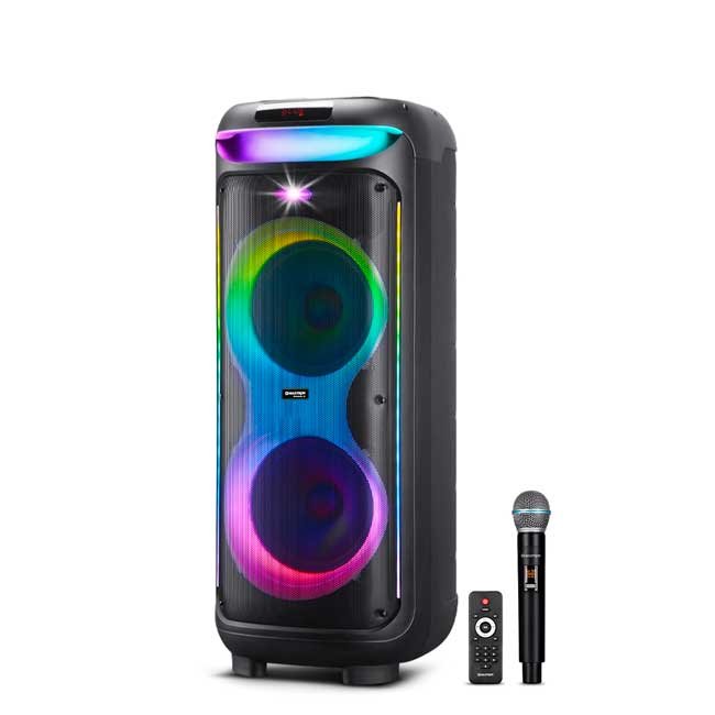 Parlante MAXTRON Bravatto 8" MX805 Tower Speaker Bluetooth RGB TWS DSP Micrófono Recargable