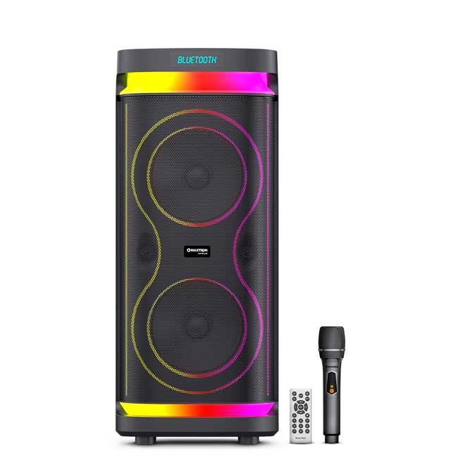 Parlante Torre MAXTRON INFINITY 10" BT RGB TWS Micrófono DSP USB SD 4500mAh