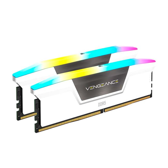 Memoria RAM Corsair Vengeance RGB DDR5 32GB (2x16GB) 5200MHz CL40 Blanca