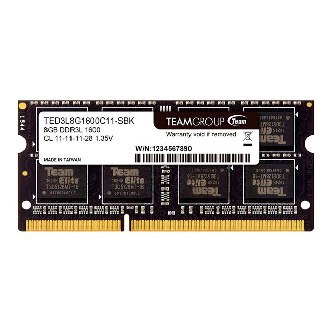 Memoria Ram TeamGroup, 8GB, DDR3L, SODIMM, 1600MHz, CL11-11-11-28, 1.35V