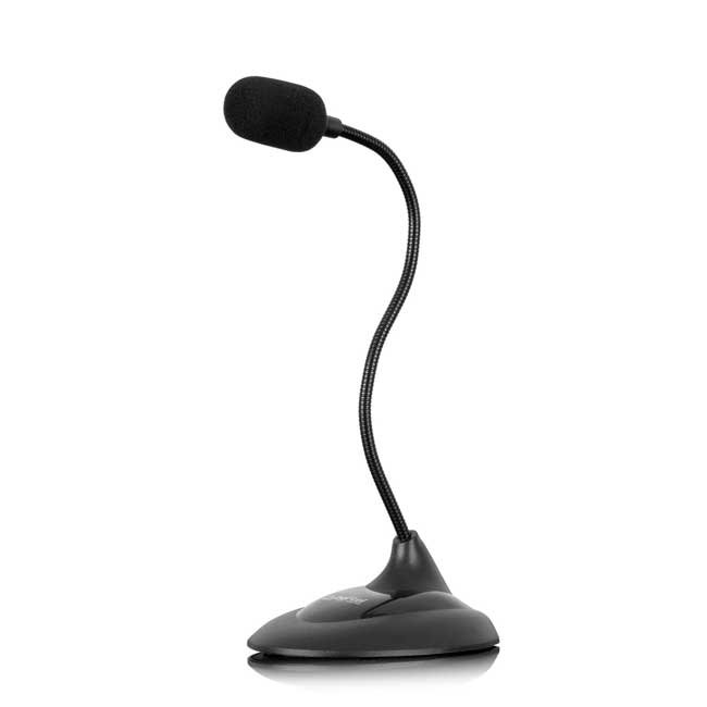 Micrófono Alámbrico CYBERTEL Master CYB P800 con Soporte Flexible, Cable 2m y Jack 3.5mm