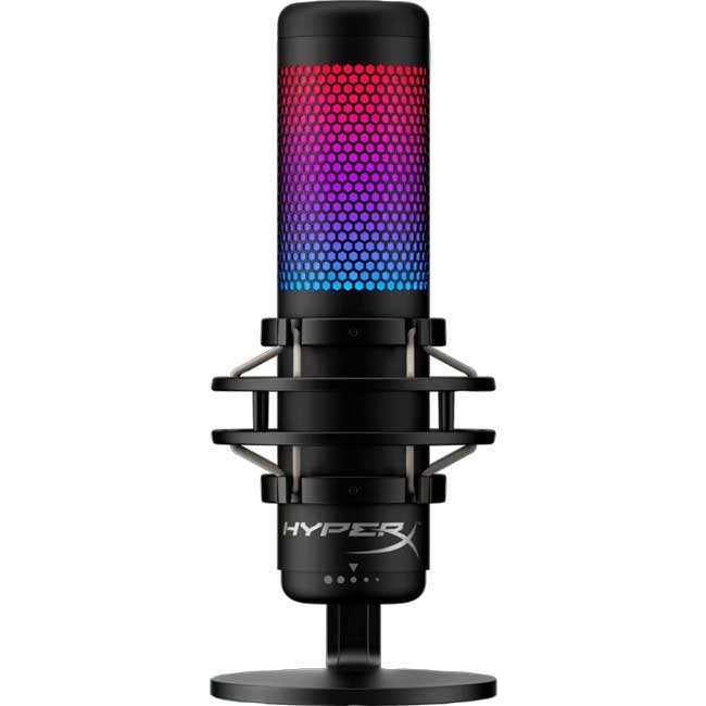 Micrófono HyperX QuadCast S USB RGB Negro y Gris para Streaming y Gaming
