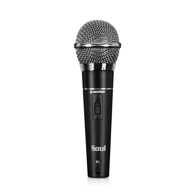 Micrófono Alámbrico MAXTRON Soul MX601 con Plug 6.35mm, Cable 3m, ON/OFF y Malla Metálica