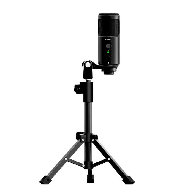 Micrófono VSG Omkara USB tipo-C unidireccional condensador con trípode y potenciómetro