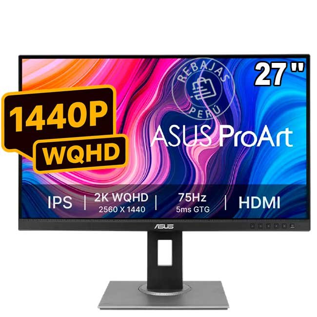 Monitor ASUS ProArt Display PA278CV 27” WQHD IPS 75Hz USB-C HDMI DP profesional