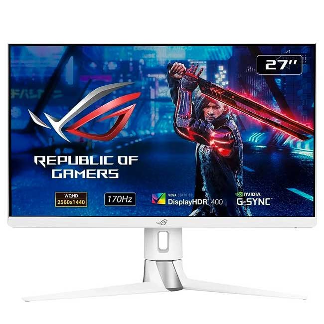Monitor ASUS ROG Strix XG27AQ-W 27" WQHD IPS 170Hz 1ms HDR400 G-SYNC Compatible ELMB Sync Gaming Blanco