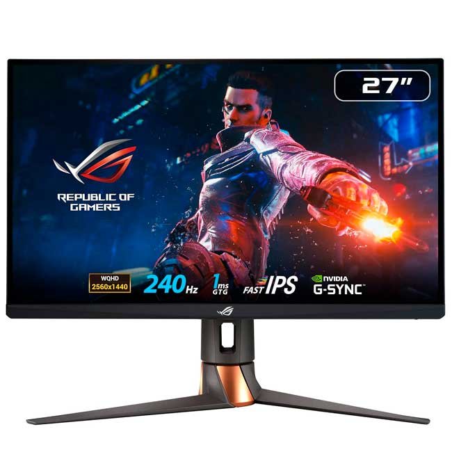Monitor ASUS ROG Swift PG279QM 27" QHD IPS 240Hz 1ms HDR400 G-SYNC NVIDIA Reflex Gaming