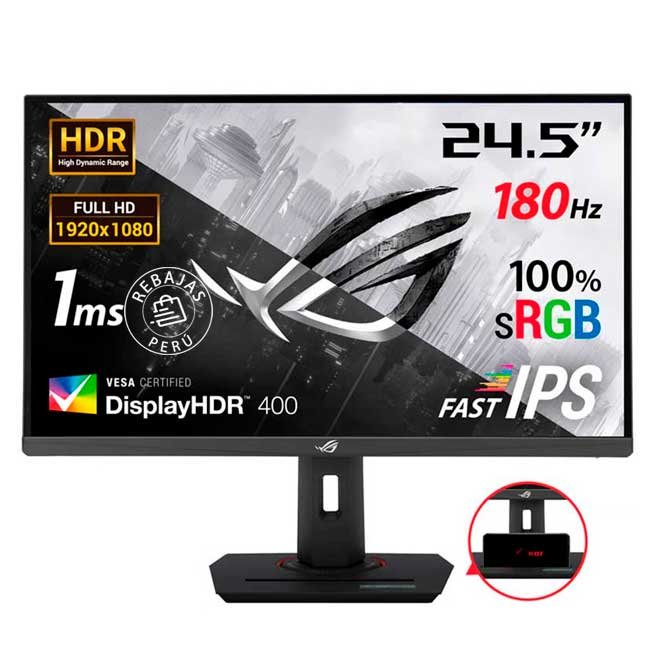 Monitor ASUS ROG Strix XG259CS 24.5" FHD Fast IPS 180Hz 1ms G-SYNC FreeSync HDR400 USB-C DP HDMI