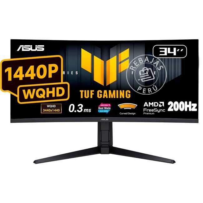 Monitor Asus Curvo Tuf 34 2k 200hz 0.5ms Gsync Fsync 400nits