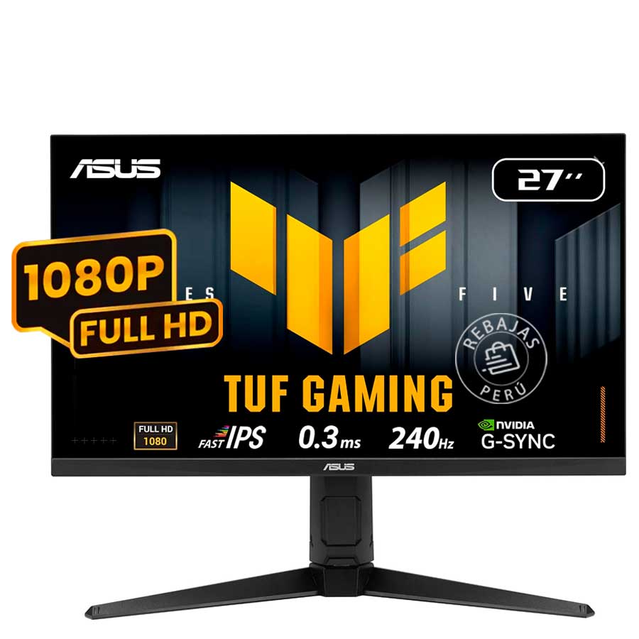 Monitor Gamer ASUS TUF VG279QML5A 27” FHD Fast IPS 240Hz 0.3ms
