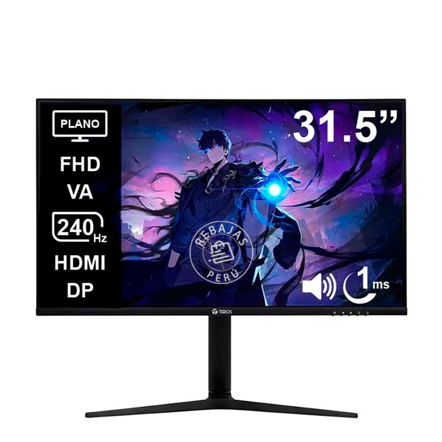 Monitor Gamer TEROS TE-3220G 31.5” FHD VA 240Hz 1ms