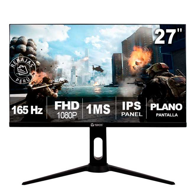 Monitor Gamer TEROS TE-2752G 27” FHD IPS 165Hz 1ms FreeSync HDMI DP VESA