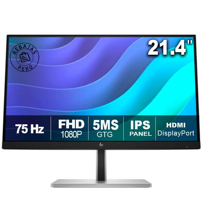 Monitor HP E22 G5 6N4E8AA 21.5" FHD IPS | 75Hz, 5ms, USB-A, HDMI, DisplayPort, HP Eye Ease