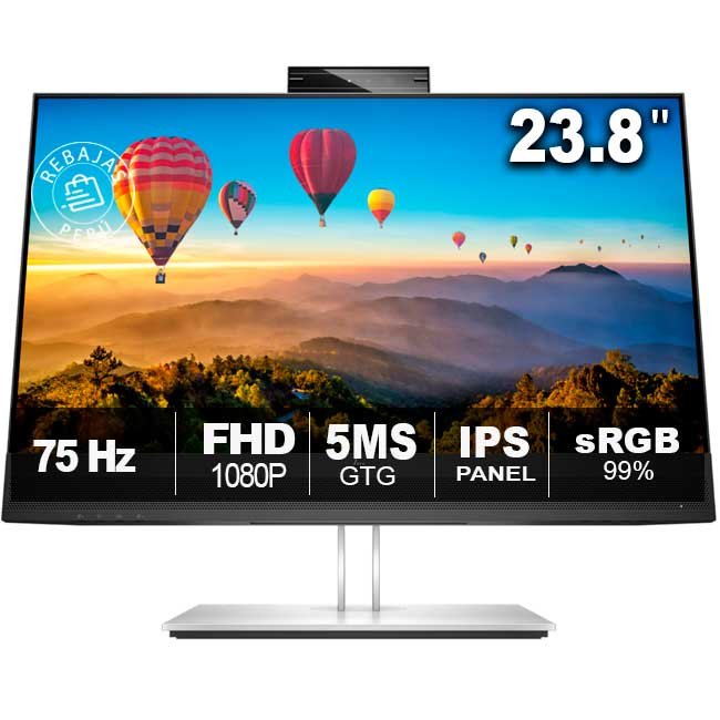 Monitor HP E24m G4 40Z32AA#AB 23.8" FHD USB-C IPS con Cámara 5MP Altavoces 2x5W HDMI DP RJ45 VESA