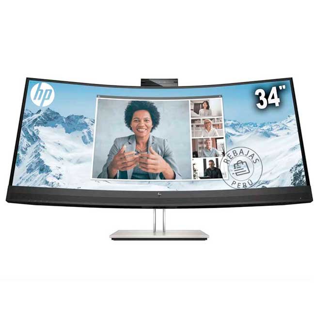Monitor HP E34m G4 34" Curvo WQHD 3440x1440 VA USB-C HDMI DP RJ45 Cámara Altavoces