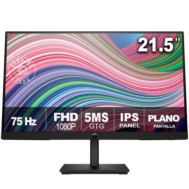 Monitor HP P22 G5 64X86AA#ABA 21.5" IPS Full HD 75Hz HDMI VGA DisplayPort Antirreflejo VESA