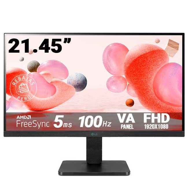 Monitor LG 22MR410-B 21.45" FHD VA | 100Hz, FreeSync, HDMI, VGA | Negro