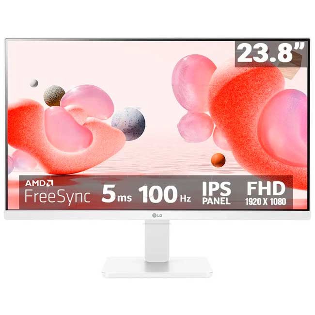 Monitor LG 24MR400-W 23.8" Full HD IPS, 100Hz, FreeSync, HDMI, VGA, Montaje VESA