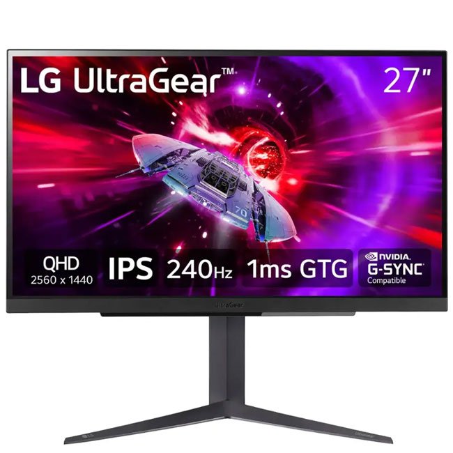 Monitor Gamer LG 27GR83Q-B | 27” QHD 240Hz 1ms IPS UltraGear