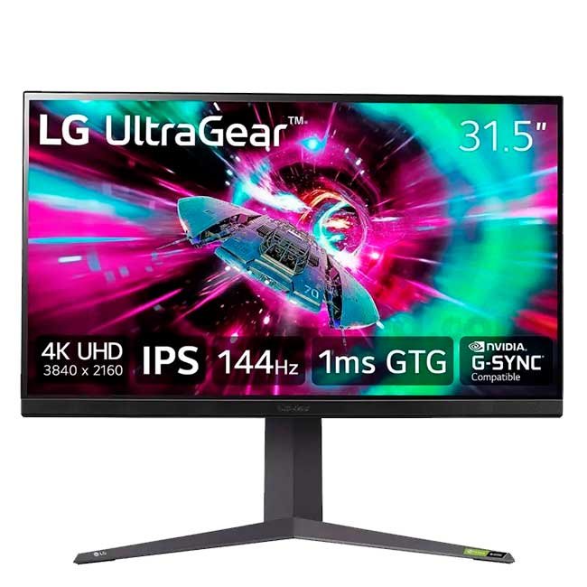 Monitor Gamer LG UltraGear 32GR93U-B 31.5” IPS UHD 4K, 144Hz, 1ms, FreeSync Premium, G-SYNC, HDR400, HDMI 2.1