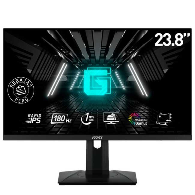 Monitor Gaming MSI G244PF E2 23.8" FHD Rapid IPS 180Hz 1ms HDMI DP Ajuste Altura VESA