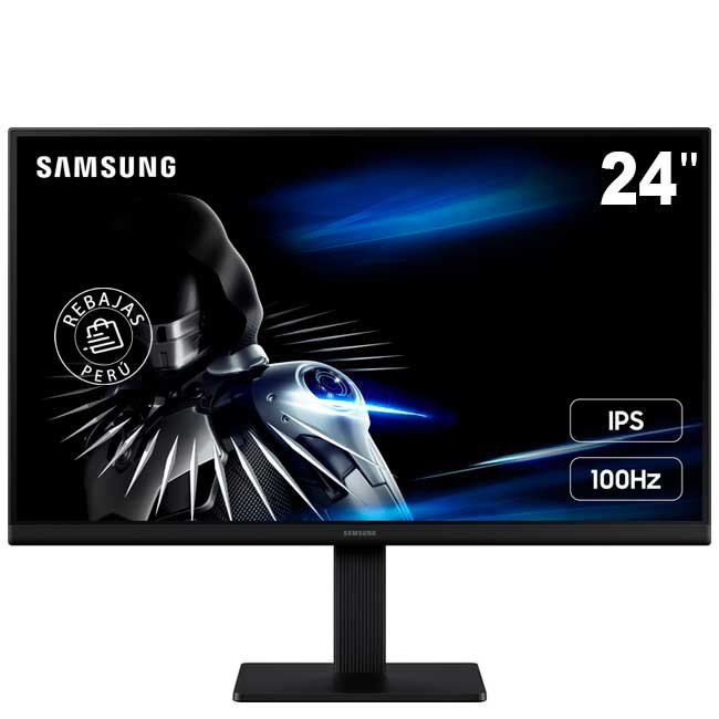 Monitor Samsung S3 LS24D300GALXPE 24" FHD IPS, 100Hz, HDMI/VGA, Eye Comfort, Flicker Free, VESA, Negro