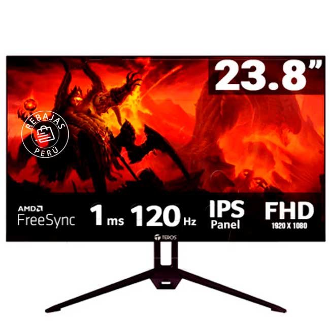 Monitor TEROS TE-2415S 23.8" FHD IPS 120Hz HDMI DP FreeSync Bajo Consumo