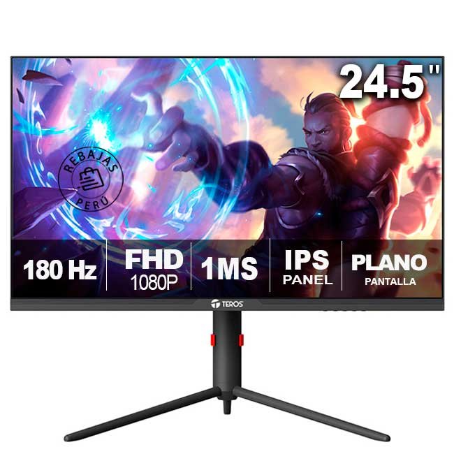 Monitor Gaming TEROS TE-2472G 24.5" FHD IPS 180Hz 1ms FreeSync HDMI DP VESA