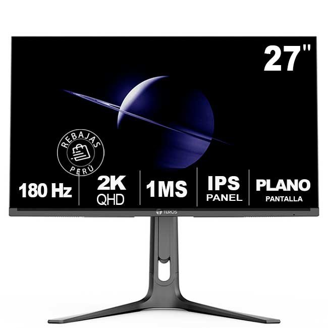 Monitor Gaming TEROS TE-2753G 27” QHD IPS 180Hz 1ms HDR400 FreeSync VESA HDMI DP RGB