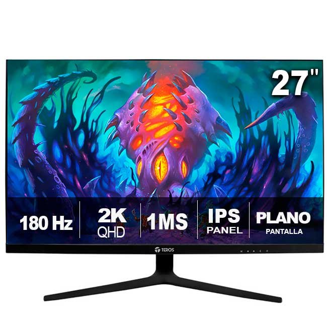 Monitor Gaming TEROS TE-2769G 27” QHD Fast IPS 180Hz 1ms FreeSync VESA HDMI DP Low Blue Light