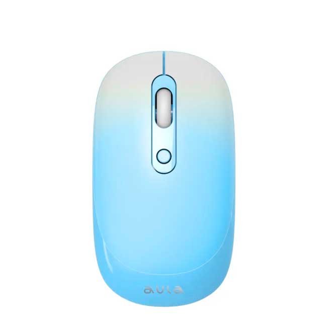 Mouse Inalámbrico Aula AM207 Wireless Blue 1600 DPI con Diseño Ergonómico y Precisión Óptica
