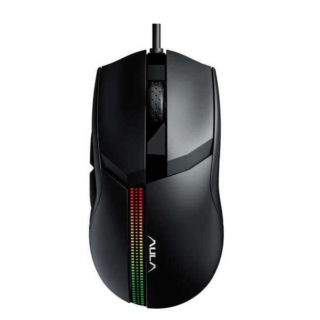 Mouse Gamer Aula F813 PRO 12,400 DPI Black con Sensor Óptico Avanzado y Retroiluminación RGB