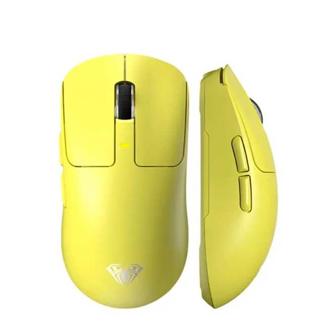 Mouse Gamer Inalámbrico Aula SC680 Yellow 26,000 DPI con Sensor Óptico Avanzado y RGB