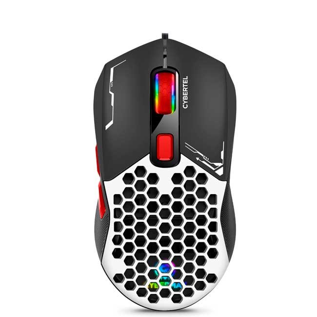 Mouse Gamer USB Cybertel Defender CBX M513 RGB 7 Botones 7200 DPI Cubierta Intercambiable