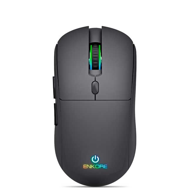 Mouse Gamer Enkore Falcon 3 ENK M322-3M Inalámbrico Bluetooth WiFi Recargable RGB 7 Botones 3200 DPI