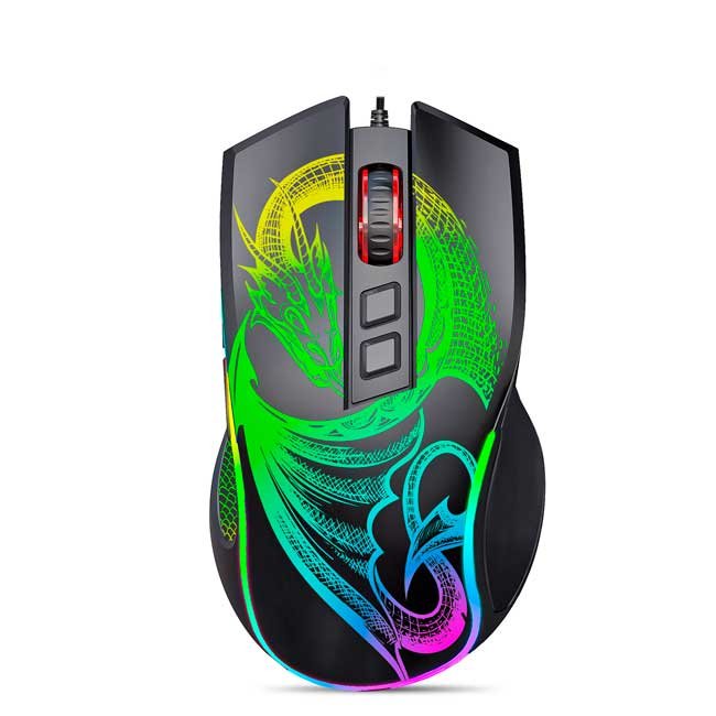 Mouse Gamer Micronics Dragon MIC GM805 USB RGB 7 Botones 12800 DPI Cable Trenzado
