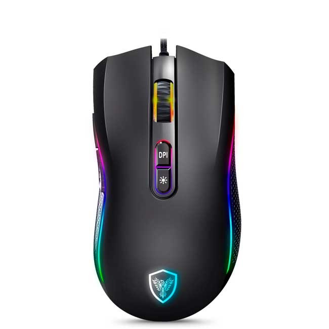 Mouse Gamer Micronics Kripton MIC GM800 RGB 7 Botones 12800 DPI USB con Scroll Iluminado