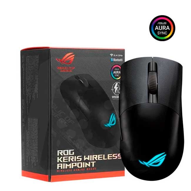 Mouse Gaming ASUS P709 ROG Keris AimPoint Inalambrico Bluetooth 36.000 DPI, RGB, 3 Modos, 75g