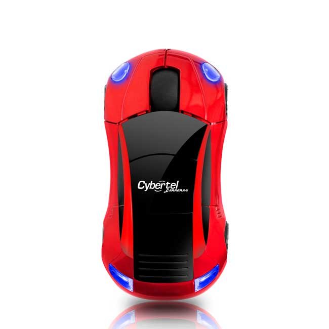 Mouse Inalámbrico Cybertel Carrera-S M301s Rojo con 1000 DPI, Diseño Ergonómico y Conexión 2.4GHz