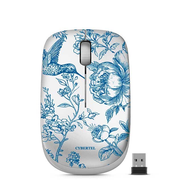 Mouse Inalámbrico Cybertel Printed M309 con 1000 DPI y Nano Receptor USB 2.4GHz