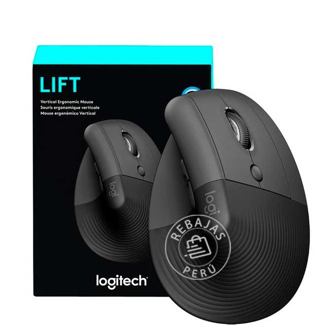 Mouse Logitech Lift Vertical Ergonómico Inalámbrico Bluetooth Negro
