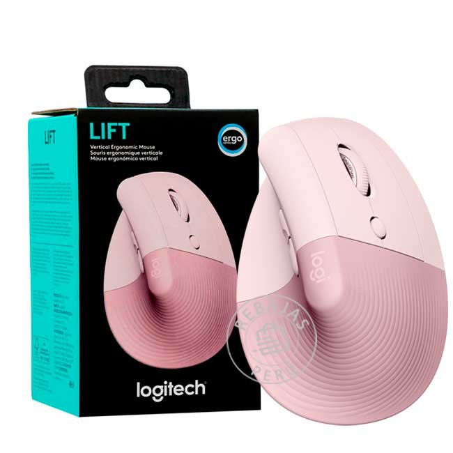 Mouse Logitech Lift Vertical Rose – Ergonomía y Confort Prolongado
