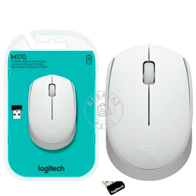 Mouse Logitech M170 Wireless Óptico Blanco Inalámbrico