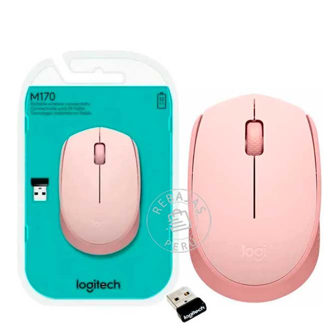 Mouse Logitech M170 Wireless Óptico Rosa Inalámbrico