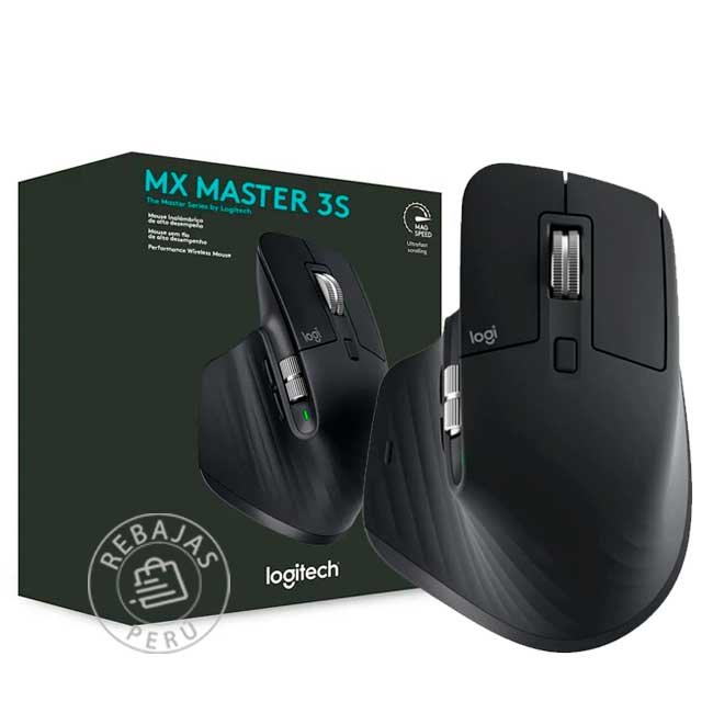 Mouse Logitech MX Master 3S Bluetooth 8K DPI Graphite Inalámbrico