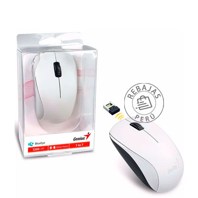 mouse Inalámbrico Genius NX-7000 con Sensor BlueEye y 1200 DPI – Compatible con Windows y macOs