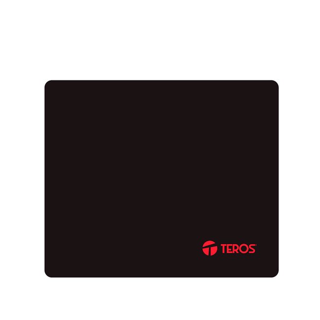 Mouse Pad Gamer TEROS TE-3010S Negro con Base Antideslizante y Bordes Cosidos – 32x27 cm