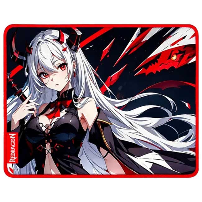 Mouse Pad Redragon AK S P047 36x26 cm Speed Antideslizante Negro Rojo